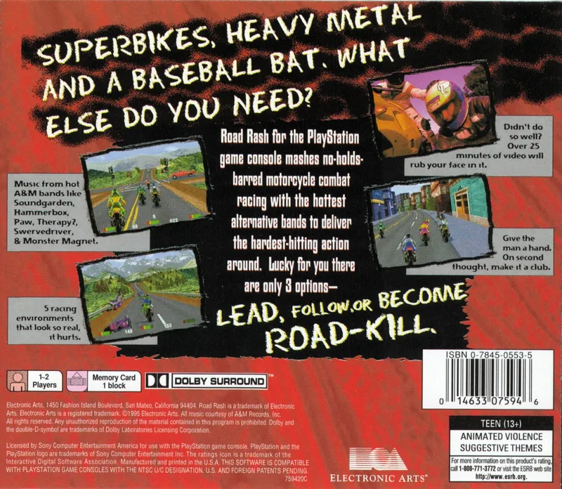 Road Rash box back