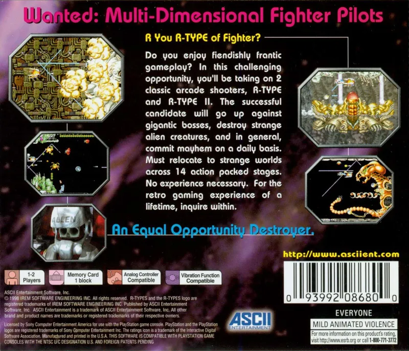 R-Types box back