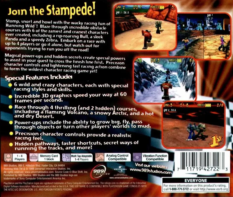 Running Wild box back