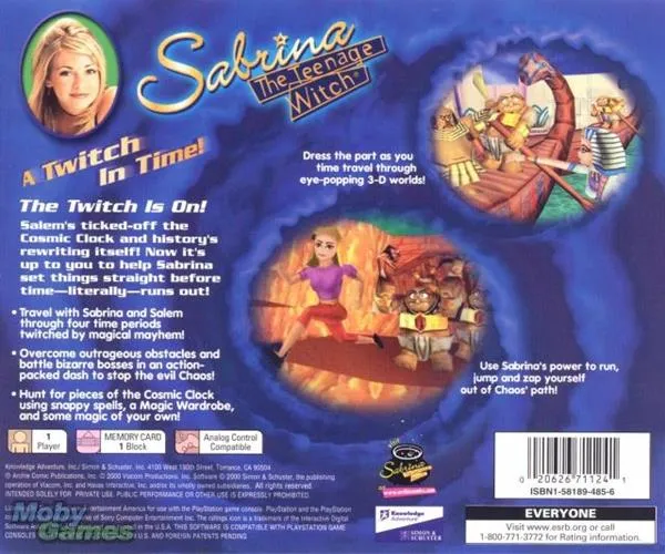 Sabrina the Teenage Witch: A Twitch in Time! box back