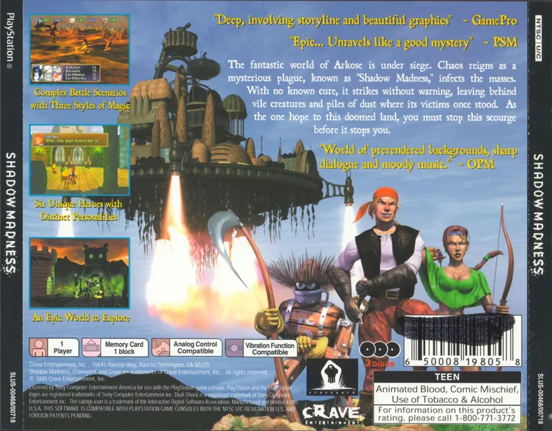 Shadow Madness box back
