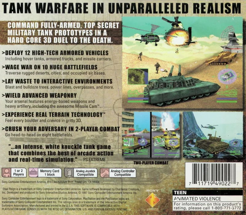 Steel Reign box back
