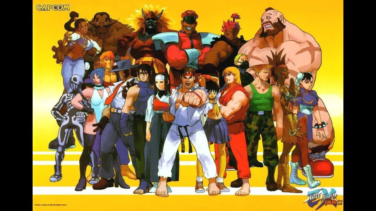Backdrop artwork for Street Fighter EX Plus Alpha