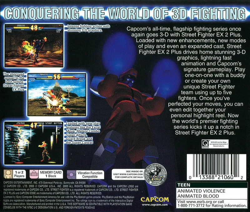 Street Fighter EX 2 Plus box back