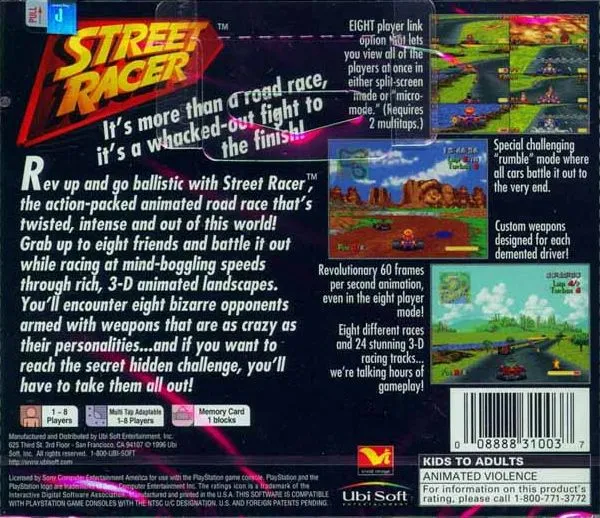 Street Racer box back