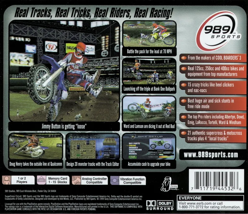 Supercross Circuit box back