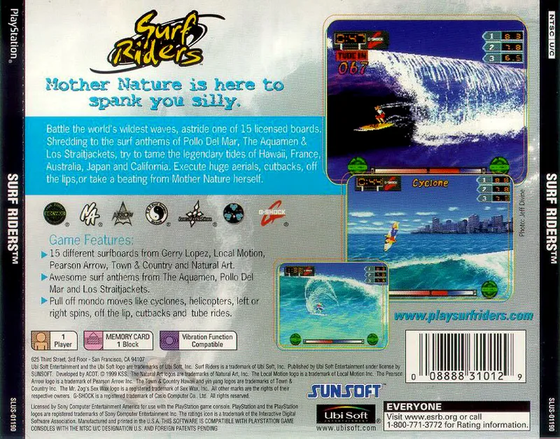 Surf Riders box back