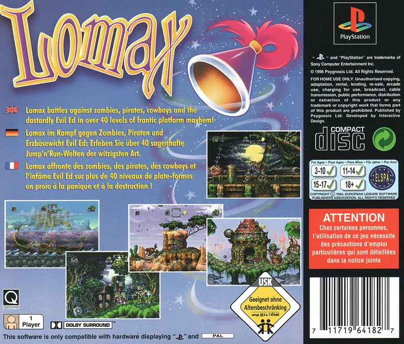 The Adventures of Lomax box back