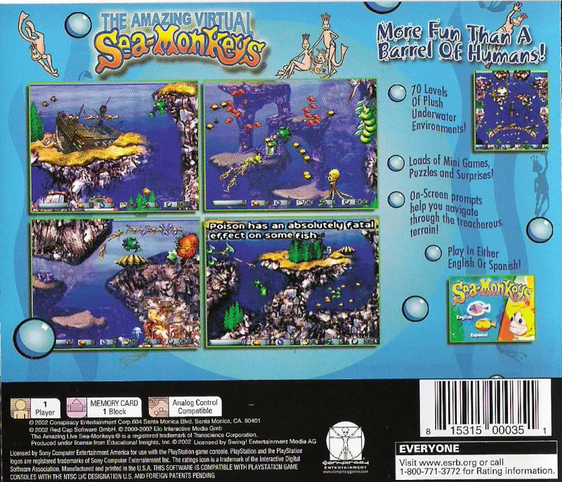 The Amazing Virtual Sea-Monkeys box back
