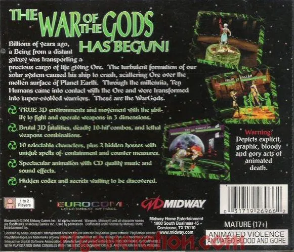 War Gods box back