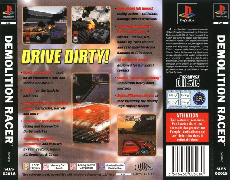 Demolition Racer box back