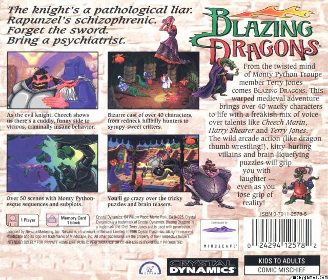 Blazing Dragons box back