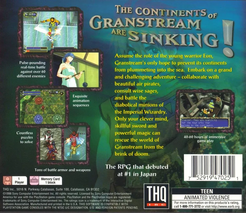 The Granstream Saga box back