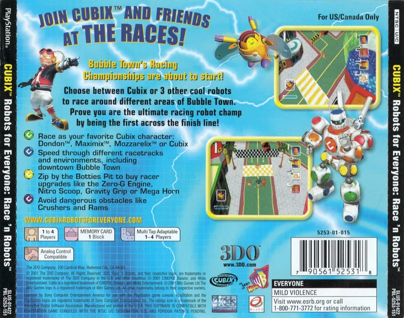 Cubix: Robots for Everyone: Race 'n Robots box back