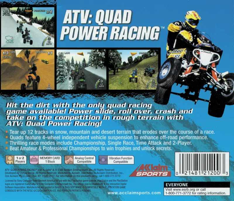 ATV: Quad Power Racing box back