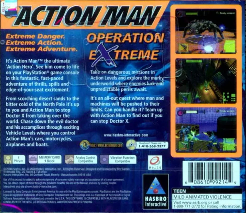 Action Man: Operation Extreme box back