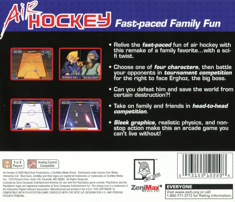 Air Hockey box back
