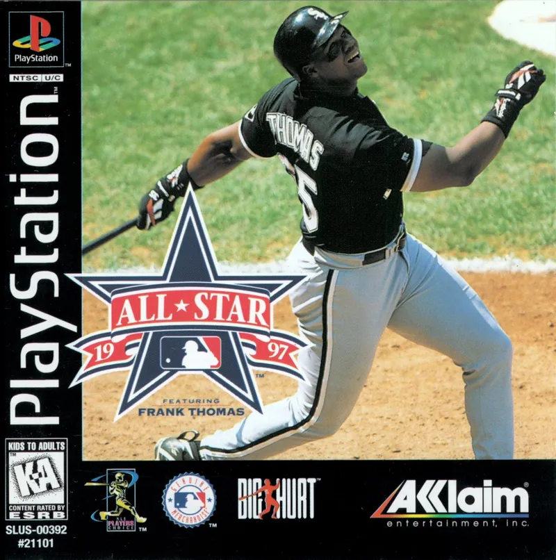 All-Star Baseball '97 Featuring Frank Thomas cover art for Sony Playstation
