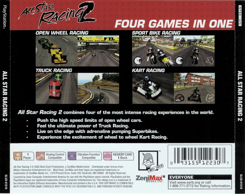 All Star Racing 2 box back
