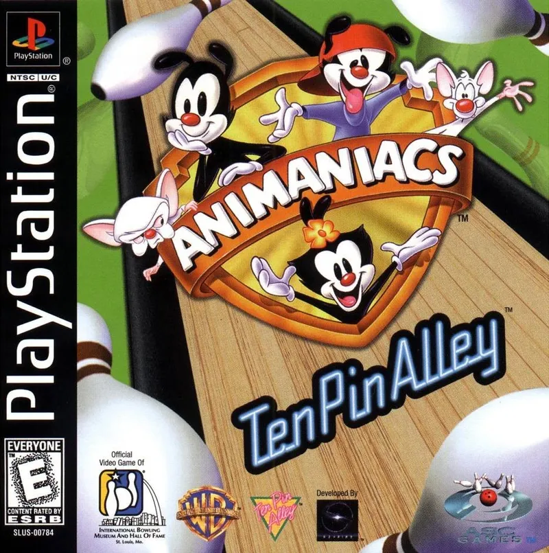Animaniacs: Ten Pin Alley cover art for Sony Playstation