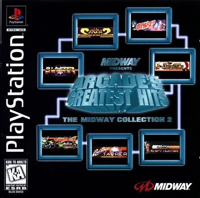 Arcade's Greatest Hits: The Midway Collection 2 cover art for Sony Playstation