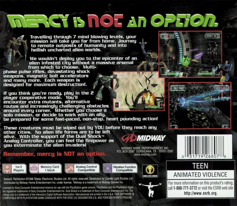 Assault: Retribution box back