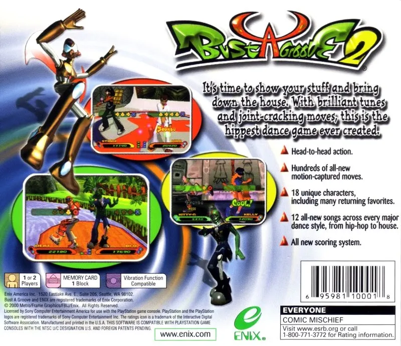 Bust A Groove 2 box back