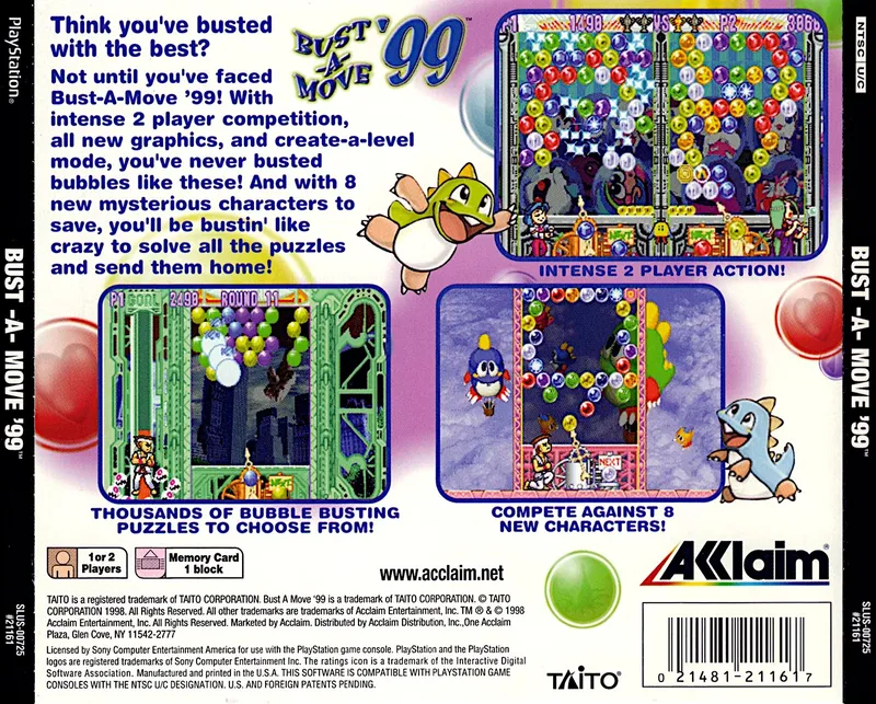 Bust-A-Move '99 box back