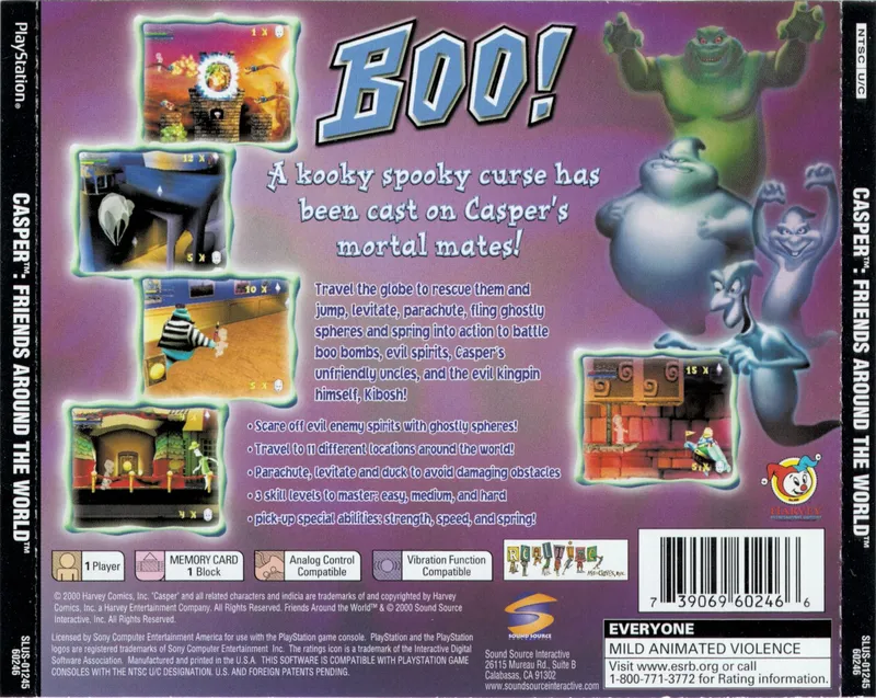 Casper: Friends Around the World box back