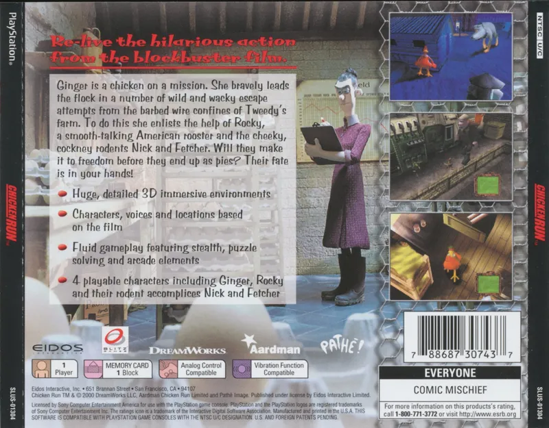 Chicken Run box back