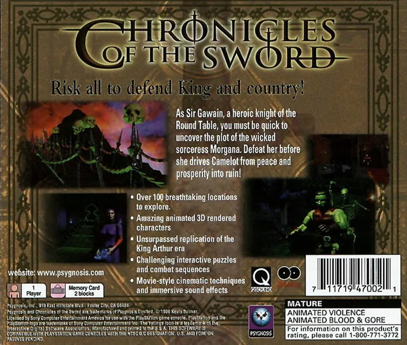 Chronicles of the Sword box back