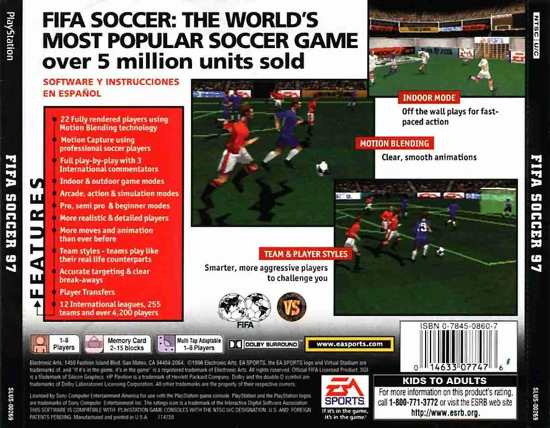 FIFA Soccer 97 box back