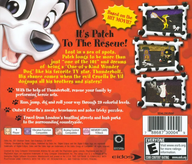 Disney's 101 Dalmatians II: Patch's London Adventure box back