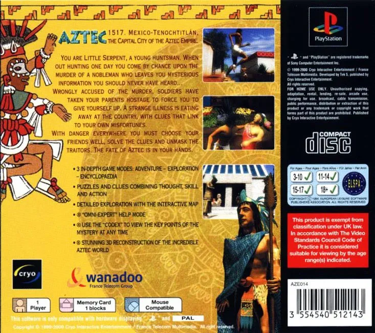Aztec: The Curse in the Heart of the City of Gold box back