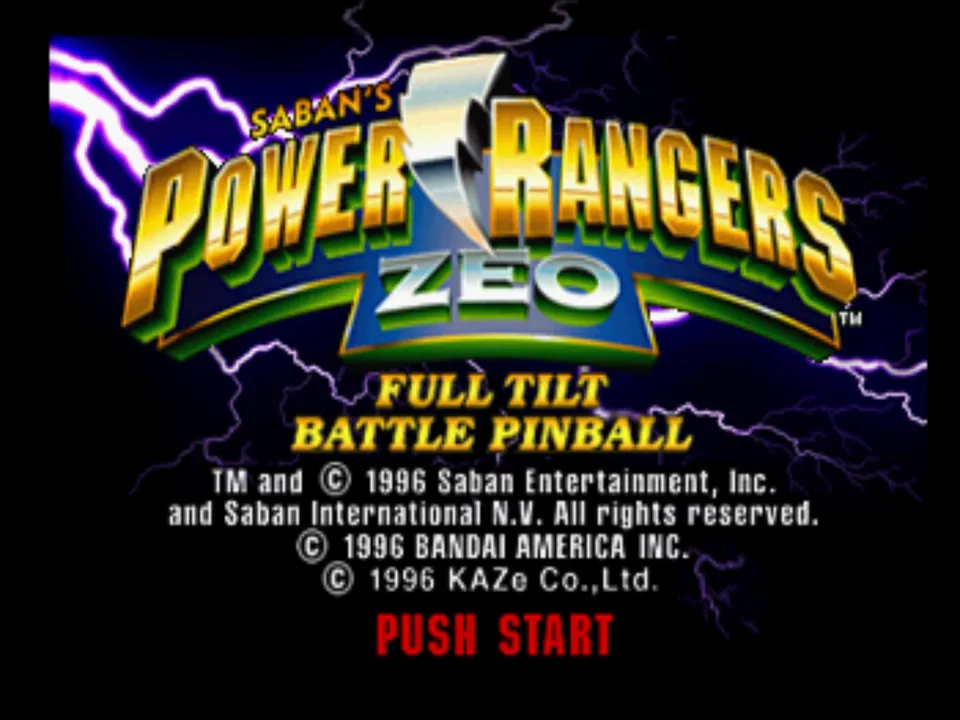 Backdrop artwork for Power Rangers Zeo: Full Tilt Battle Pinball