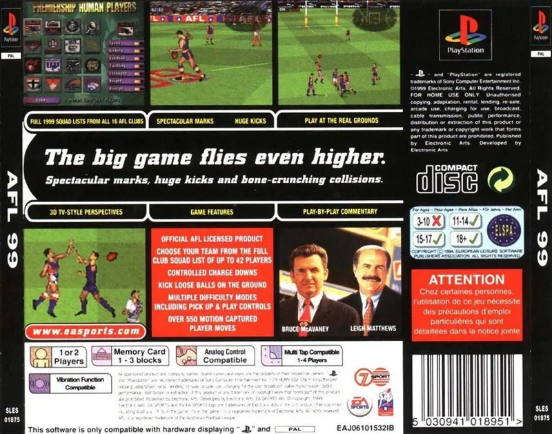 AFL 99 box back