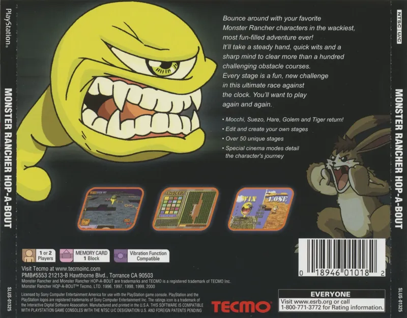 Monster Rancher Hop-A-Bout box back