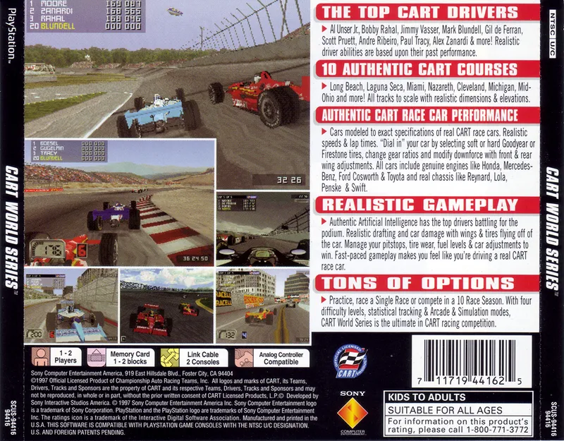 CART World Series box back