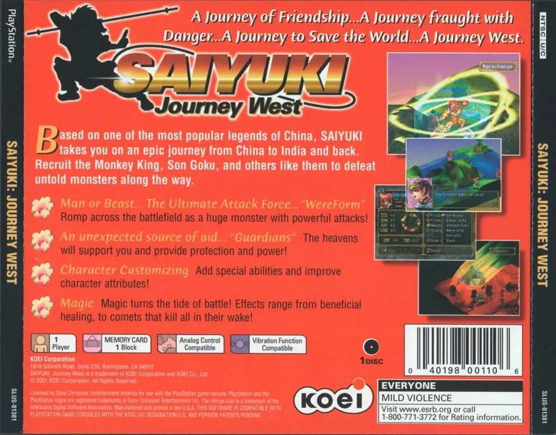 Saiyuki: Journey West box back