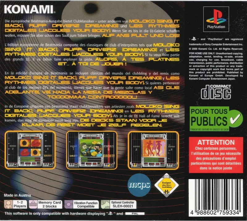 beatmania box back