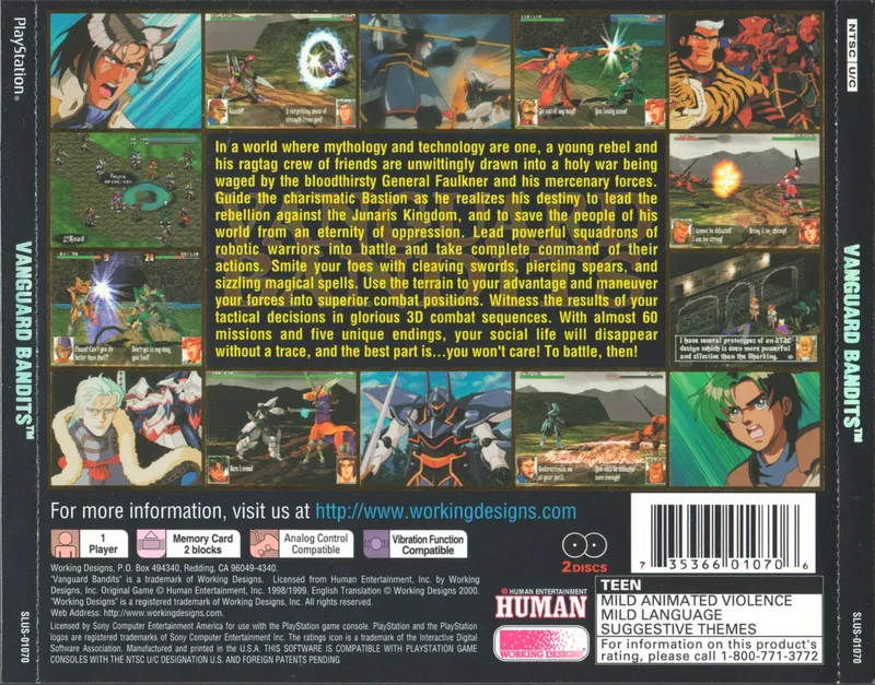 Vanguard Bandits box back