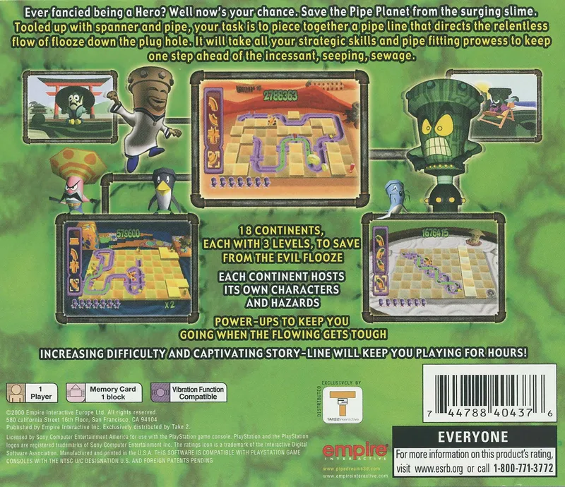 Pipe Dreams 3D box back