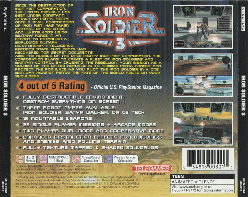 Iron Soldier 3 box back