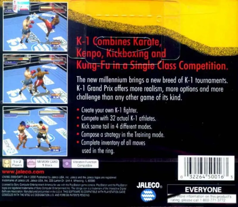 K-1 Grand Prix box back