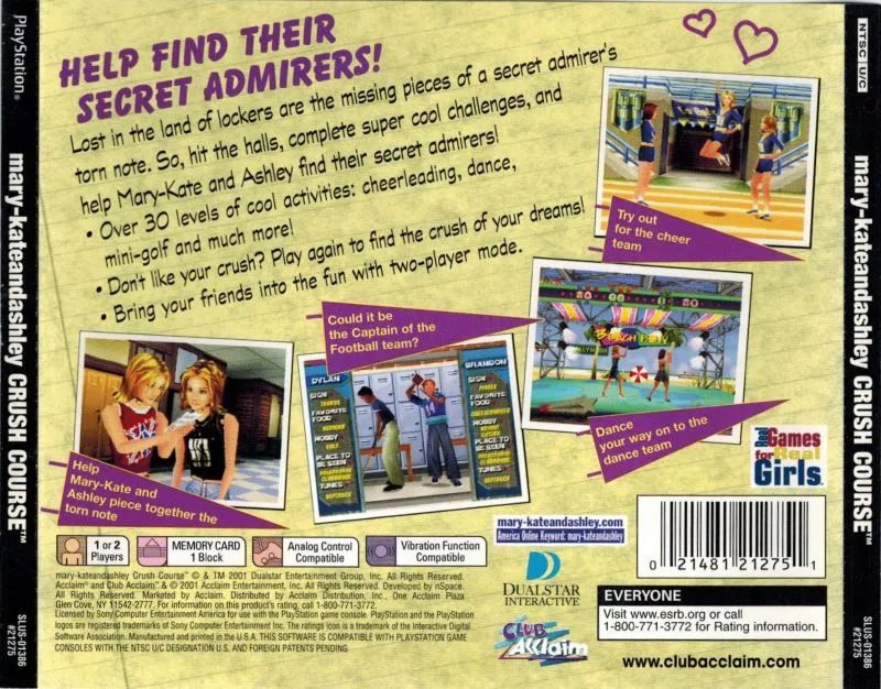 Mary-Kate and Ashley: Crush Course box back