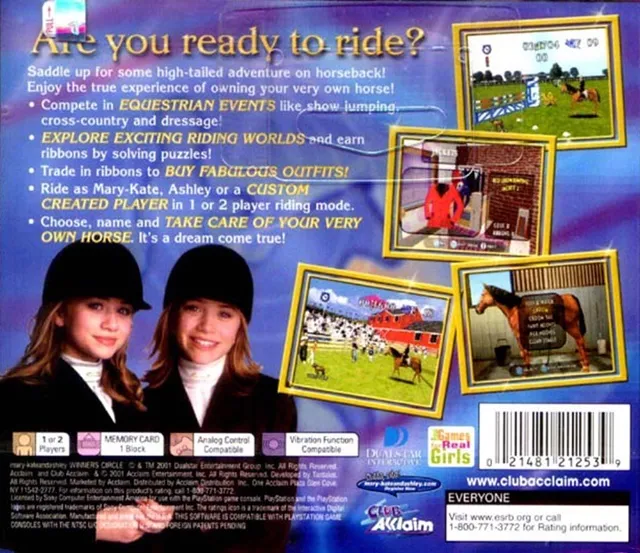 Mary-Kate and Ashley: Winners Circle box back