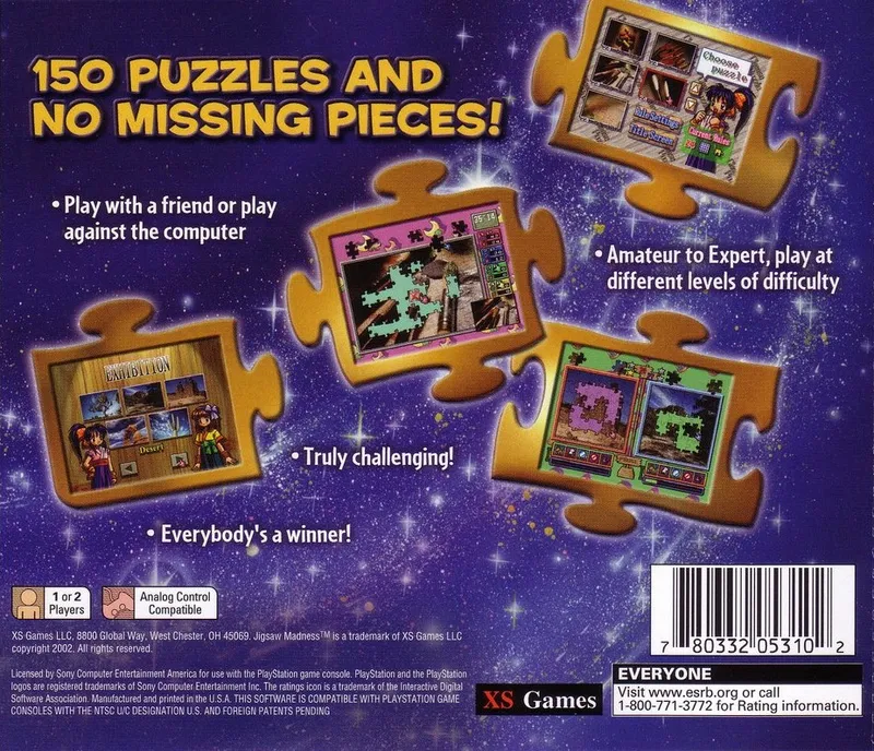 Jigsaw Madness box back