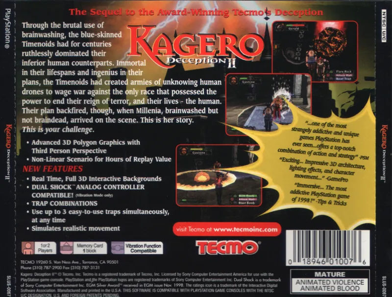 Kagero: Deception II box back