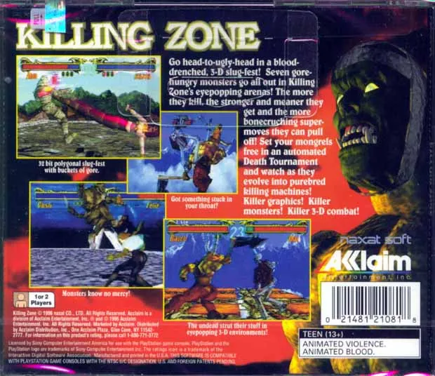 Killing Zone box back