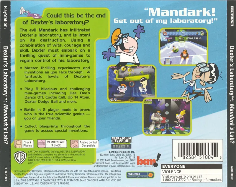 Dexter's Laboratory: Mandark's Lab? box back